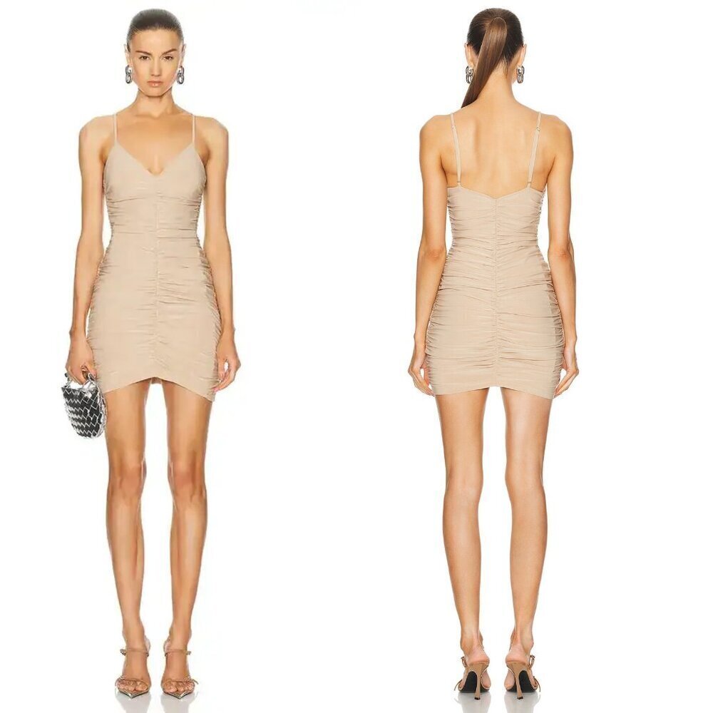NWT New Rta Adriana Mini Sesame Beige Dress Size XXS